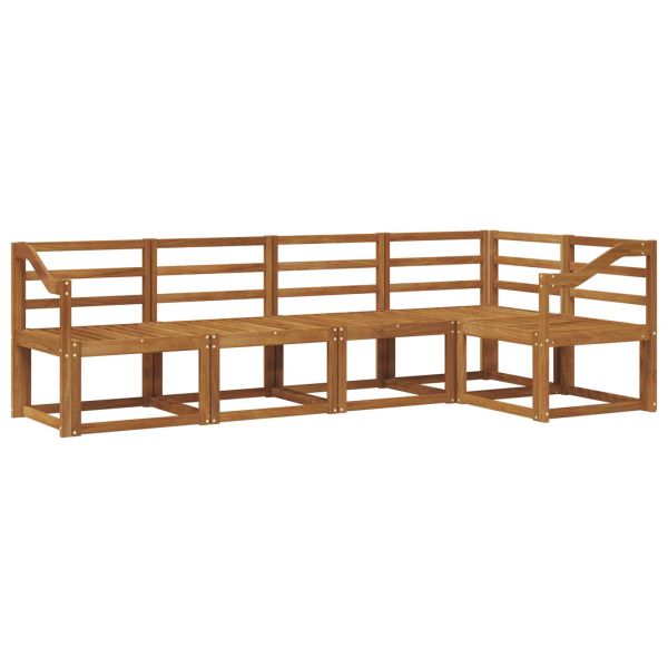 Комплект дивани за открито 5 pcs Естествен