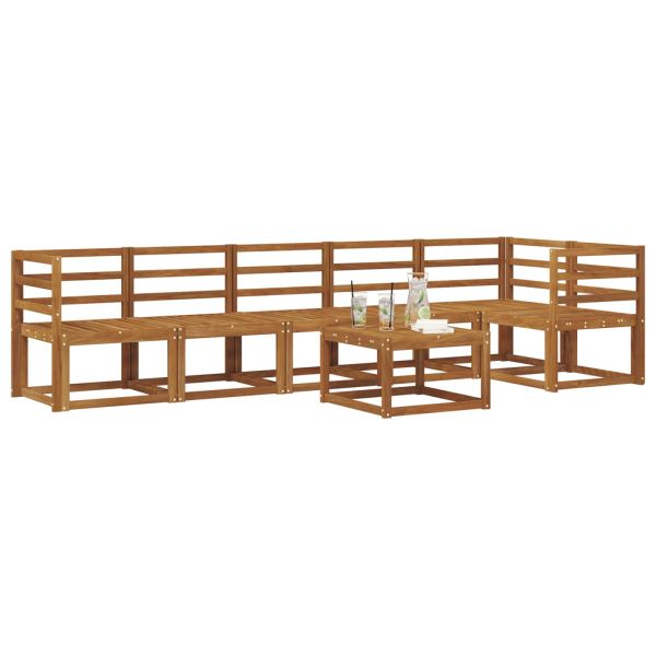Комплект дивани за открито 7 pcs Естествен