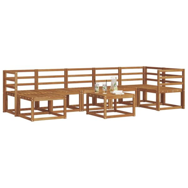 Комплект дивани за открито 8 pcs Естествен