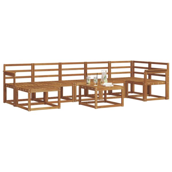 Комплект дивани за открито 8 pcs Естествен