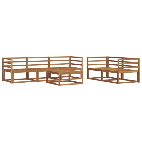 Комплект дивани за открито 6 pcs Естествен