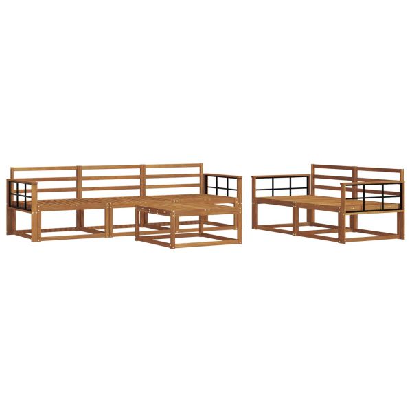 Комплект дивани за открито 6 pcs Естествен
