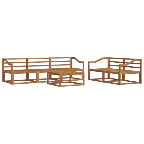 Комплект дивани за открито 6 pcs Естествен