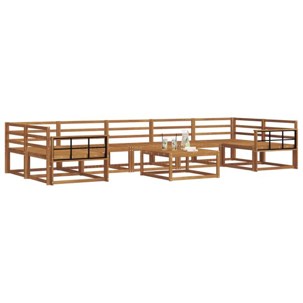 Комплект дивани за открито 8 pcs Естествен