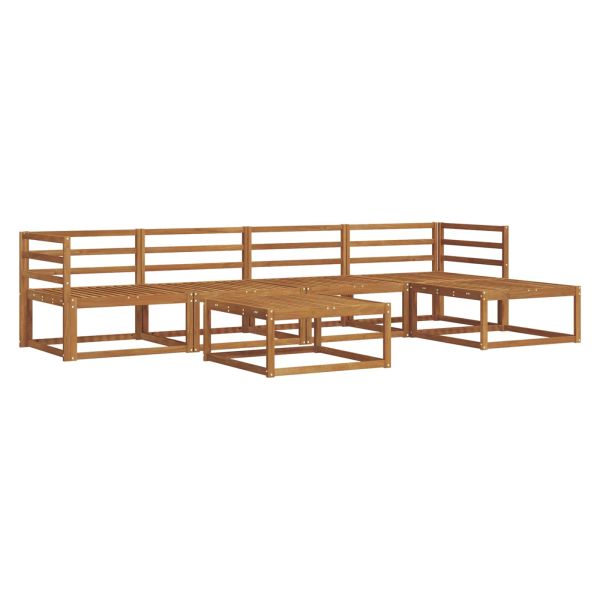 Комплект дивани за открито 6 pcs Естествен