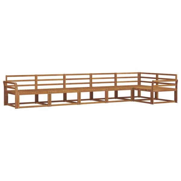 Комплект дивани за открито 6 pcs Натурално