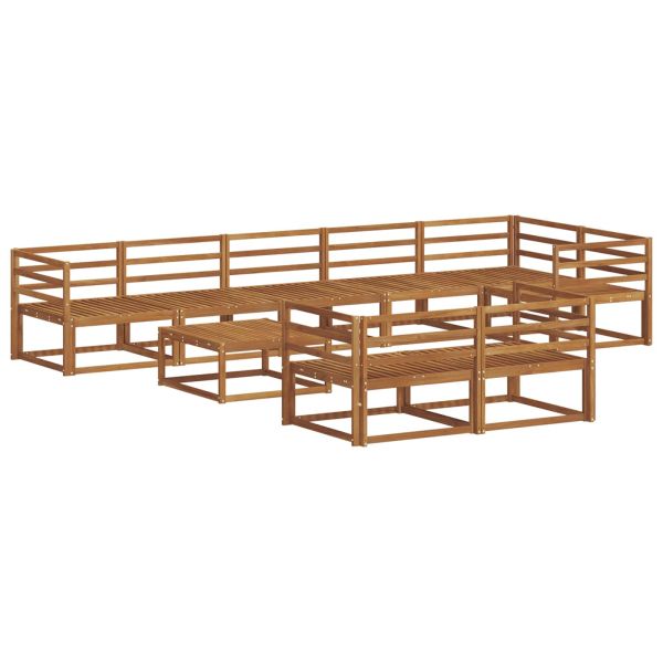 Комплект дивани за открито 9 pcs Натурално