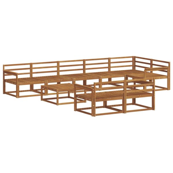 Комплект дивани за открито 9 pcs Натурално