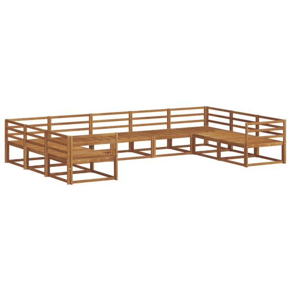 Комплект дивани за открито 9 pcs Естествен