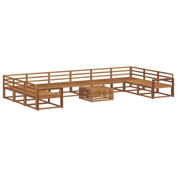 Комплект дивани за открито 11 pcs Естествен