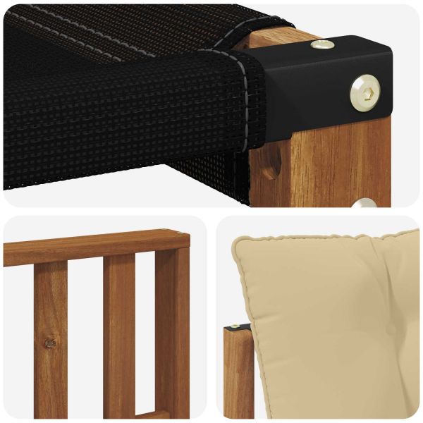 Комплект дивани за открито 4 pcs Натурален и Бежов