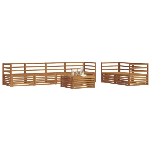 Комплект дивани за открито 7 pcs Естествен