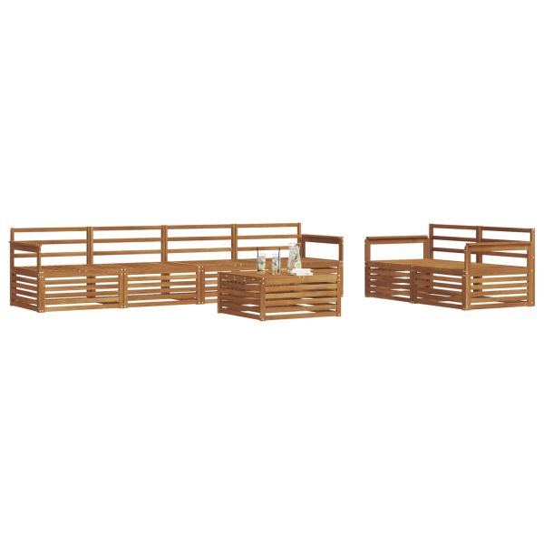 Комплект дивани за открито 7 pcs Естествен