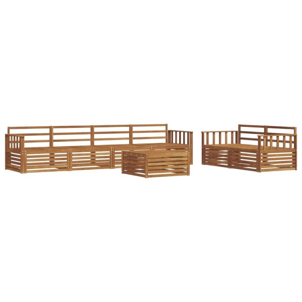 Комплект дивани за открито 7 pcs Естествен