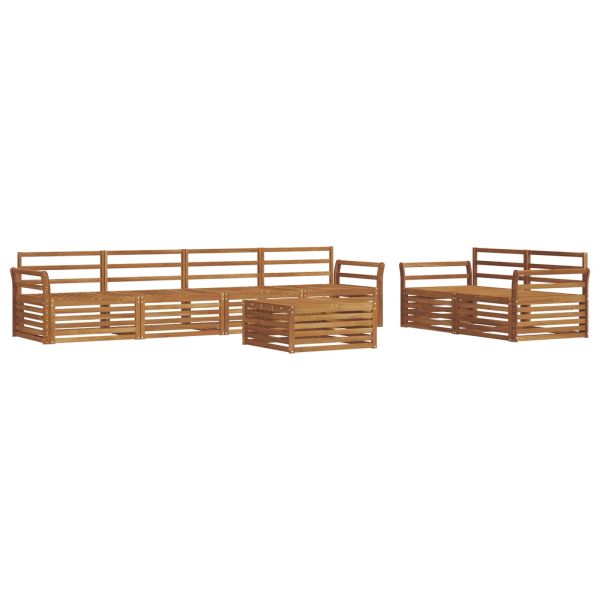 Комплект дивани за открито 7 pcs Естествен
