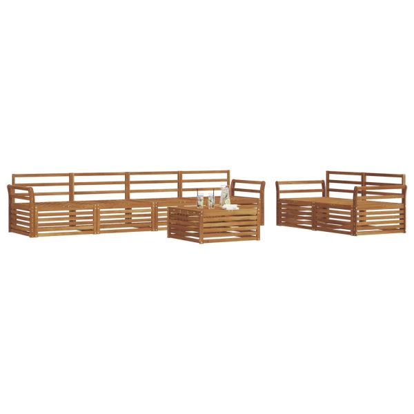 Комплект дивани за открито 7 pcs Естествен
