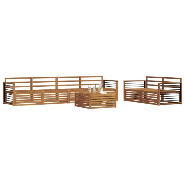 Комплект дивани за открито 7 pcs Естествен