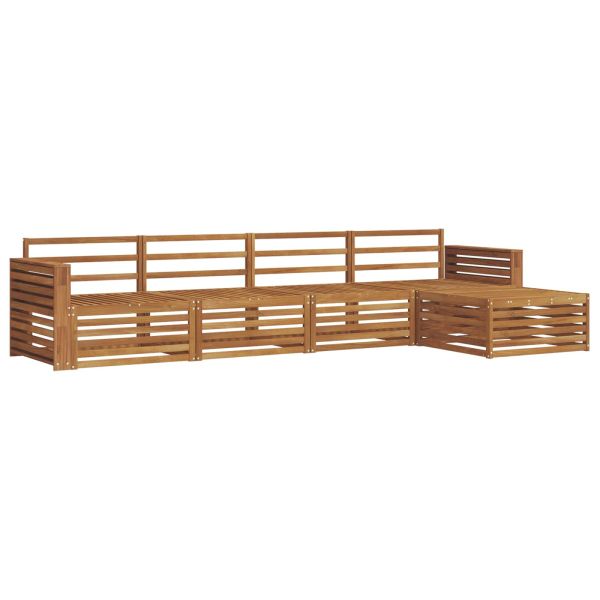 Комплект дивани за открито 5 pcs Естествен