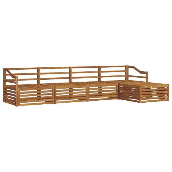 Комплект дивани за открито 5 pcs Естествен