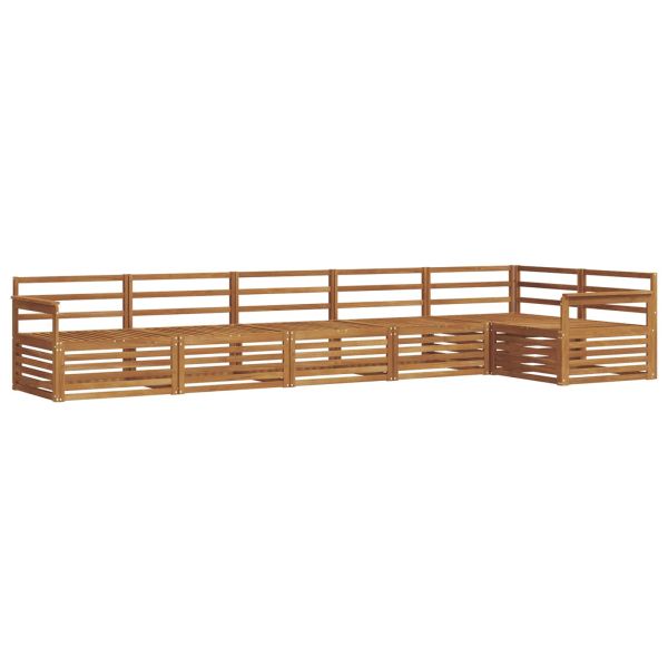 Комплект дивани за открито 6 pcs Естествен