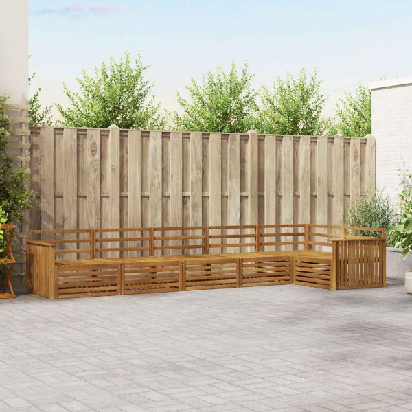 Комплект дивани за открито 6 pcs Естествен