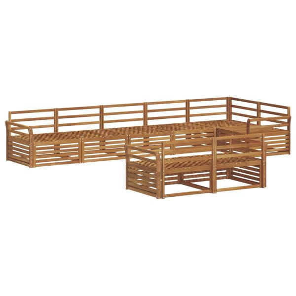 Комплект дивани за открито 8 pcs Естествен