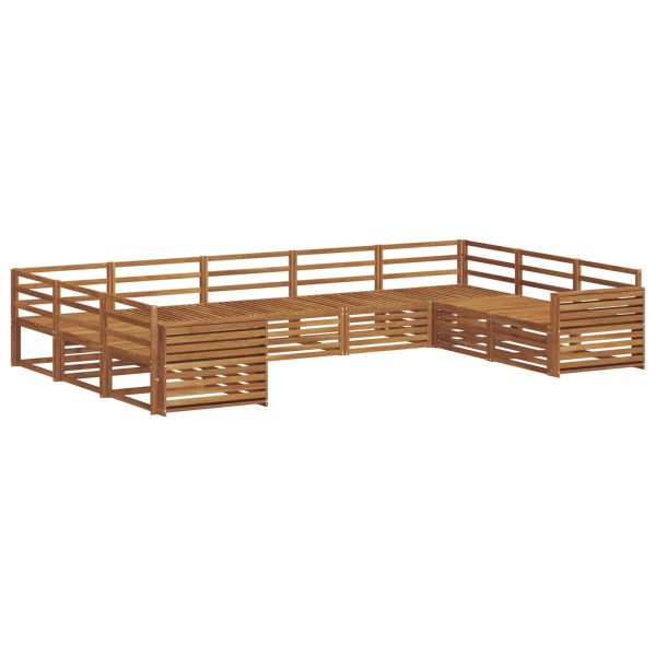 Комплект дивани за открито 9 pcs Естествен