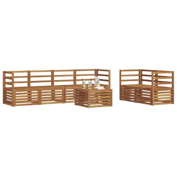 Комплект дивани за открито 7 pcs Естествен