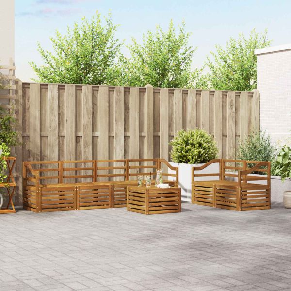 Комплект дивани за открито 7 pcs Естествен