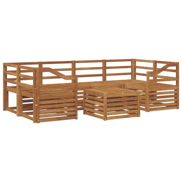 Комплект дивани за открито 7 pcs Естествен