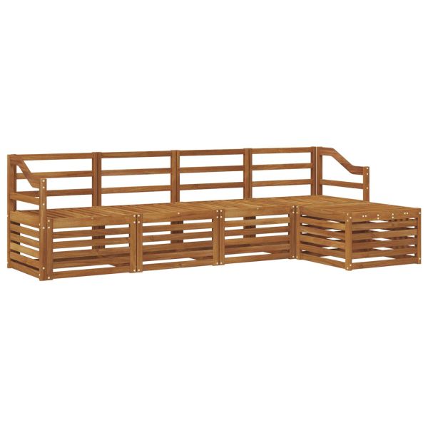 Комплект дивани за открито 5 pcs Естествен