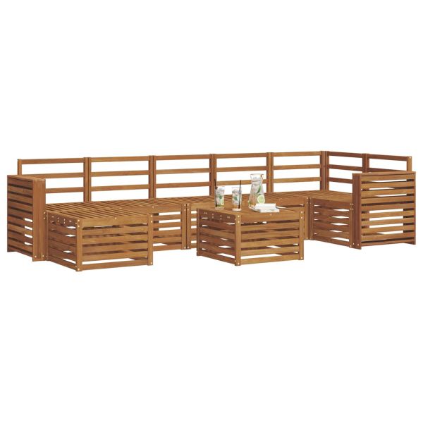 Комплект дивани за открито 8 pcs Естествен