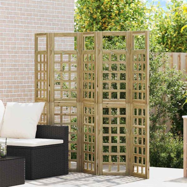 Екран за уединение Меден кафяв 200 x 180 cm Солиден бор