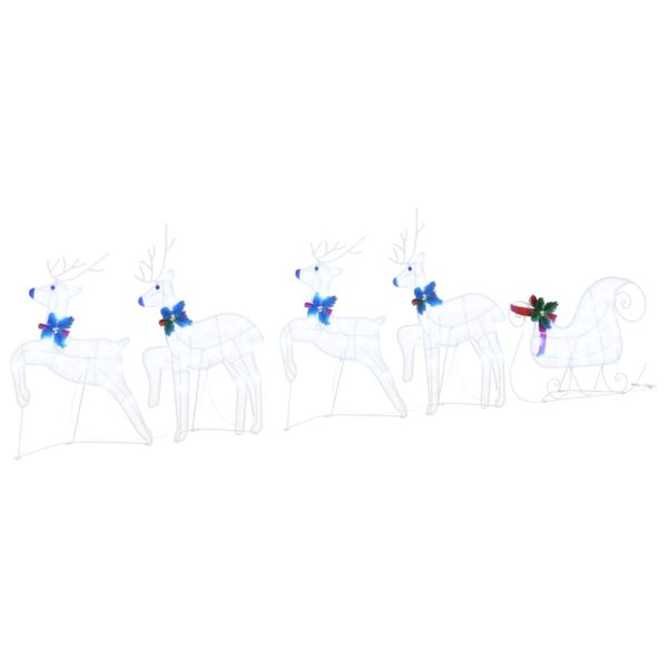 LED елени 5 pcs Бяло текстил