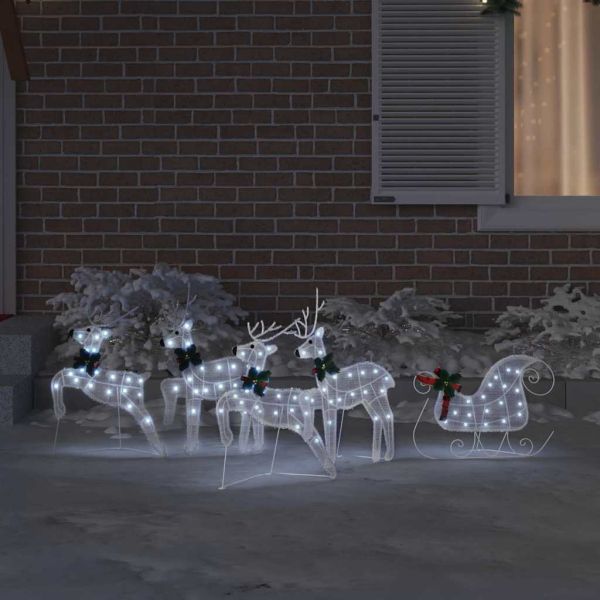 LED елени 5 pcs Бяло текстил