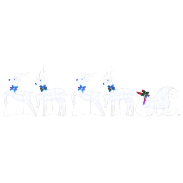 LED елени 5 pcs Бяло текстил