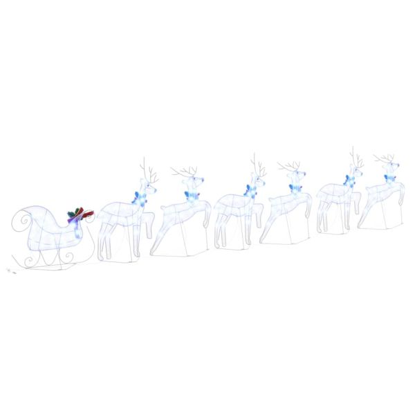 LED елени 7 pcs Бяло текстил