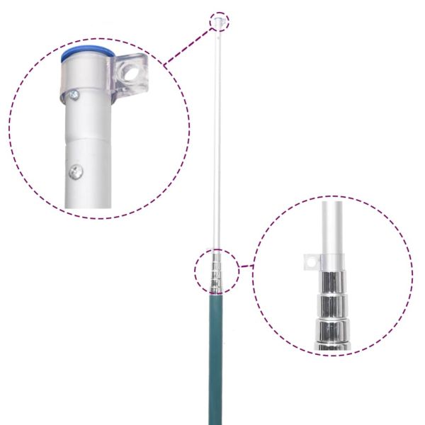 Флаг на Франция и стълб 5,5 м алуминий