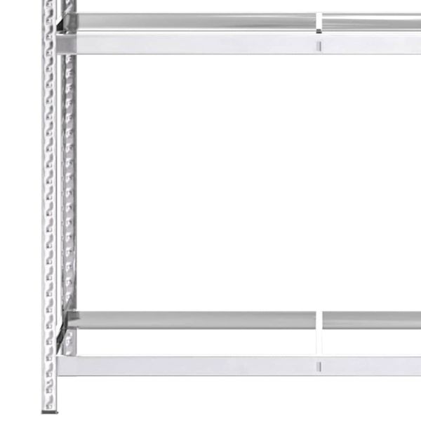 Стелажи за гуми с 3 рафта 4 бр сребристи 110x40x200 см стомана