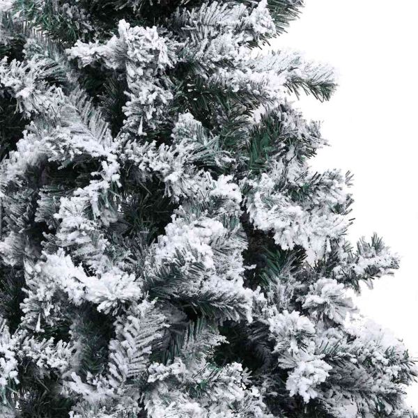 С изкуствено коледно дърво с 300 LED светодиода Бяло 180 cm