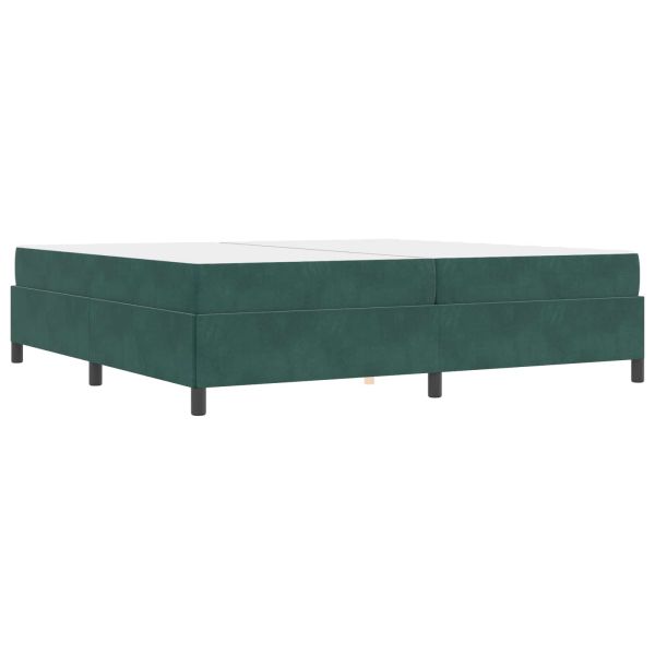Рамка за легло Тъмен зелен 200 x 200 cm текстил