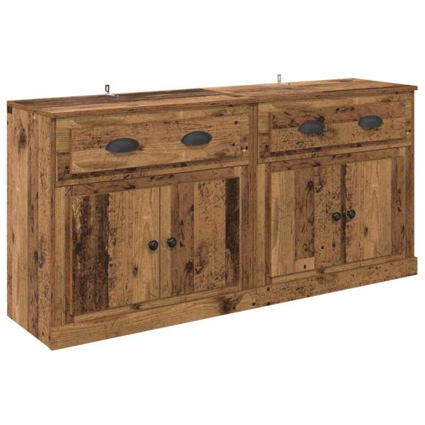 Скейдбордове с чекмедже 2 pcs Старо дърво 70 x 35,5 x 67,5 см