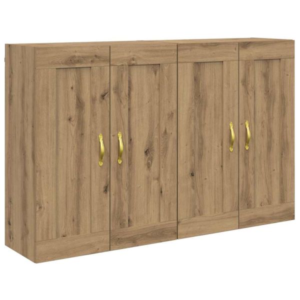 Стенно монтиран шкаф 2 pcs Дъб 69,5 x 34 x 90 см