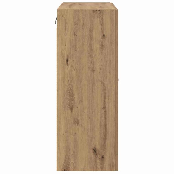 Стенно монтиран шкаф 2 pcs Дъб 69,5 x 34 x 90 см