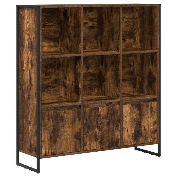 Шкаф за книги 99,5 x 30 x 108 см Инженерна дървесина Димящ дъб