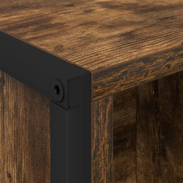 Шкаф за книги 99,5 x 30 x 108 см Инженерна дървесина Димящ дъб