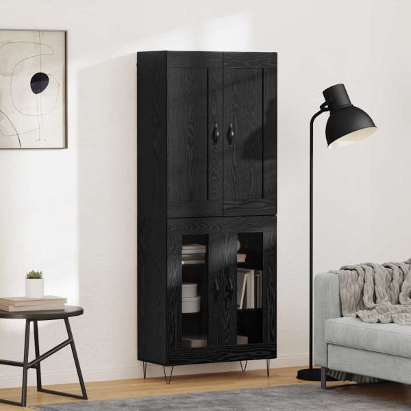 Висок шкаф Черния дъб 69,5 x 34 x 180 см Инженерно дърво