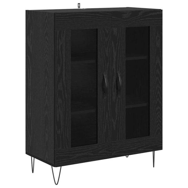 Висок шкаф Черния дъб 69,5 x 34 x 180 см Инженерно дърво