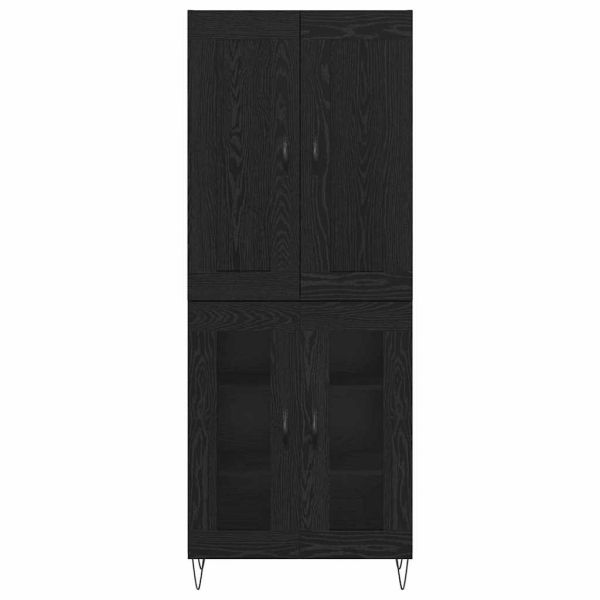 Висок шкаф Черния дъб 69,5 x 34 x 180 см Инженерно дърво