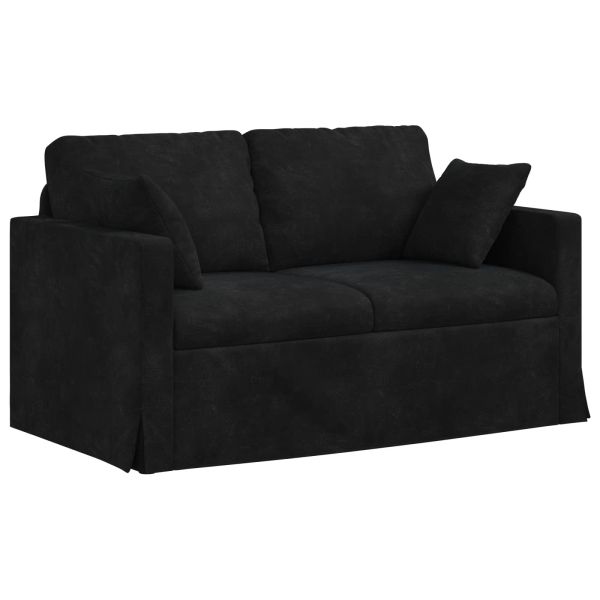 Комплект дивани 2 pcs Черно 138 x 78 x 80 см Кадифе